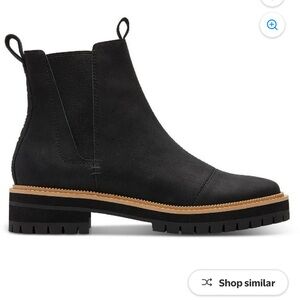 Black Leather Boots - TOMS